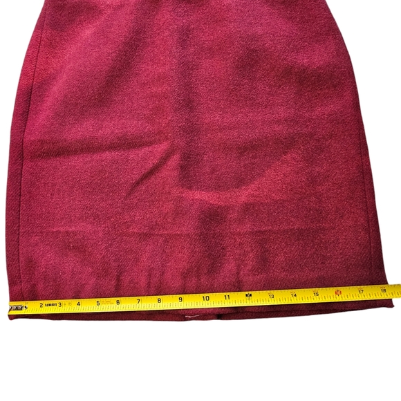 New J.Crew Red Wool Blend Lined Pencil Skirt Size 6P - Picture 7 of 10
